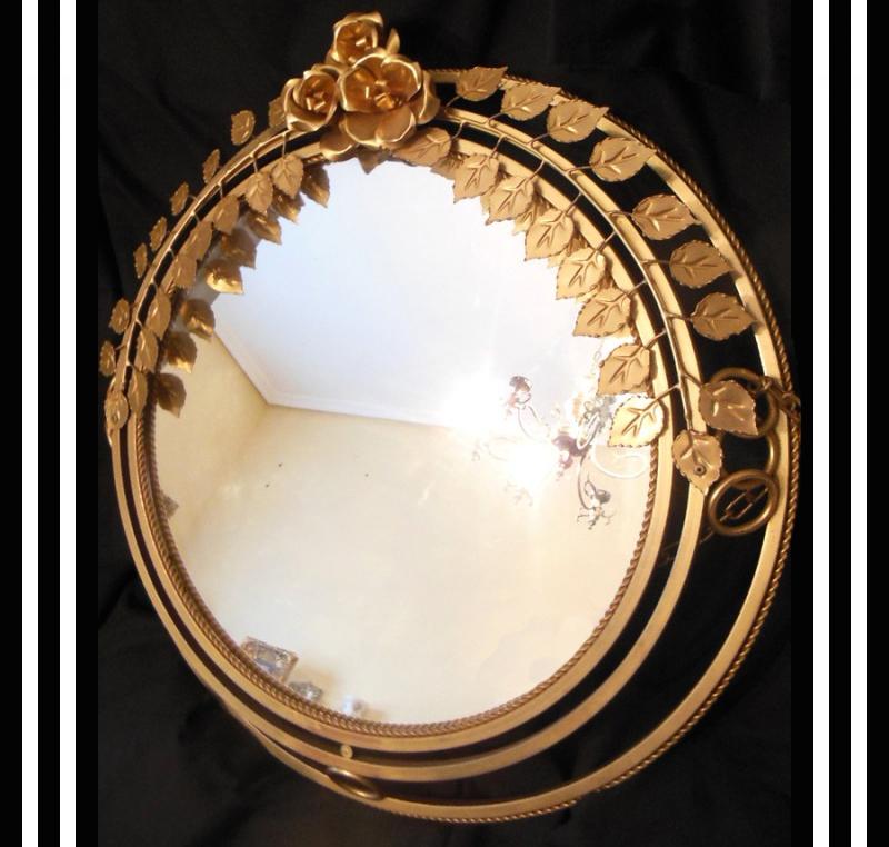 espejo vintage dorado