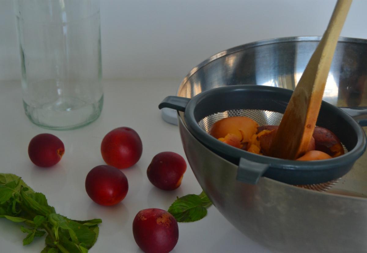 bebida helada de nectarina