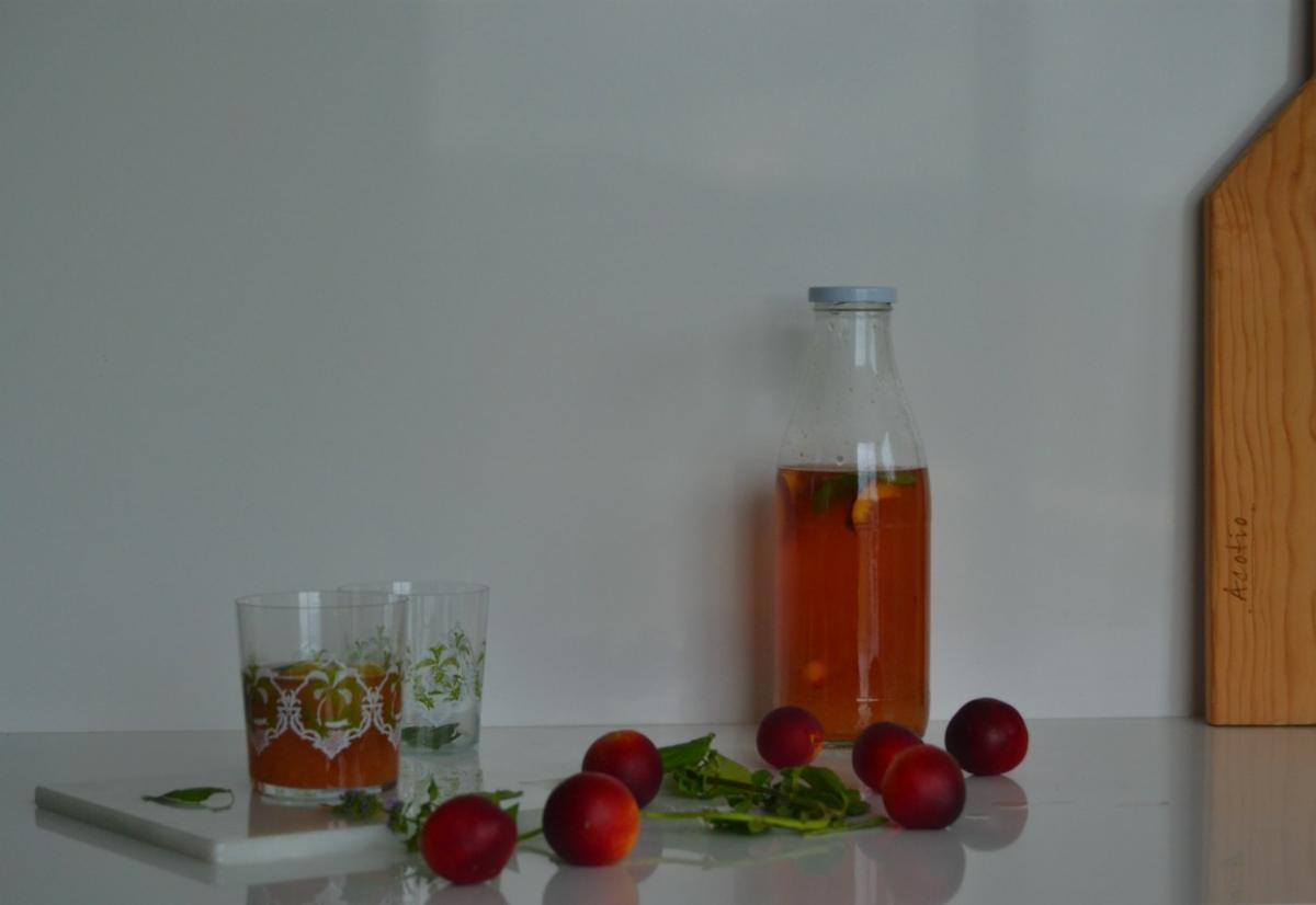 bebida helada de nectarina