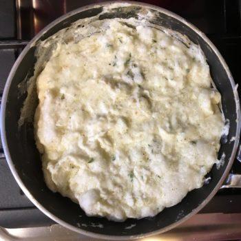 Momento de poner el relleno de tu tortilla de claras