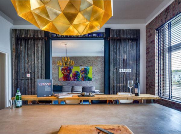 Old barn doors in a Hambourg house