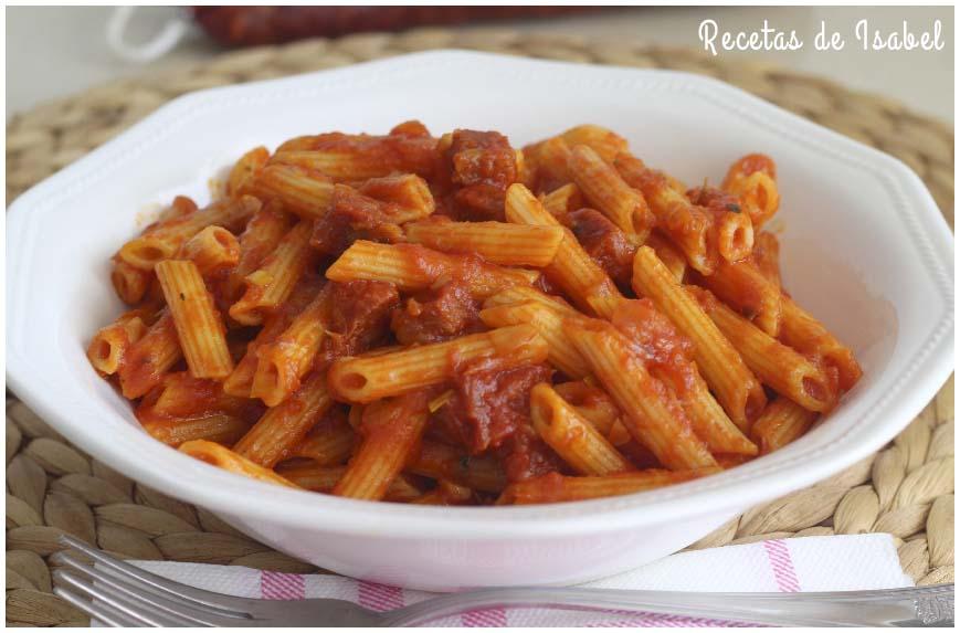 Cómo se hacen los macarrones con chorizo