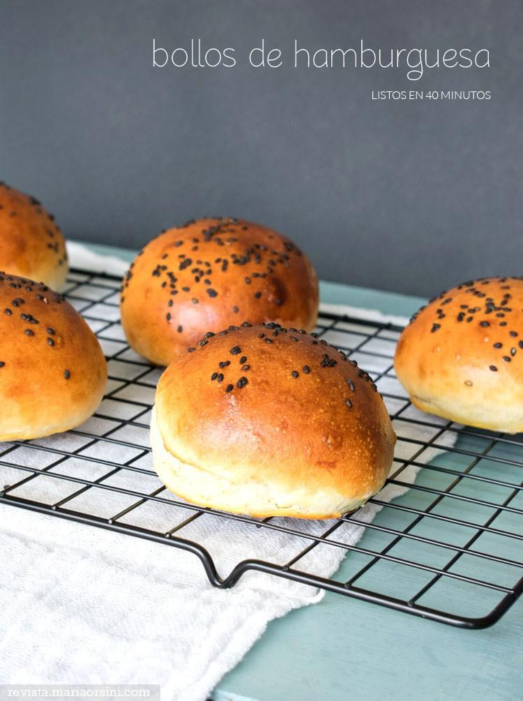 receta de bollos de hamburguesa