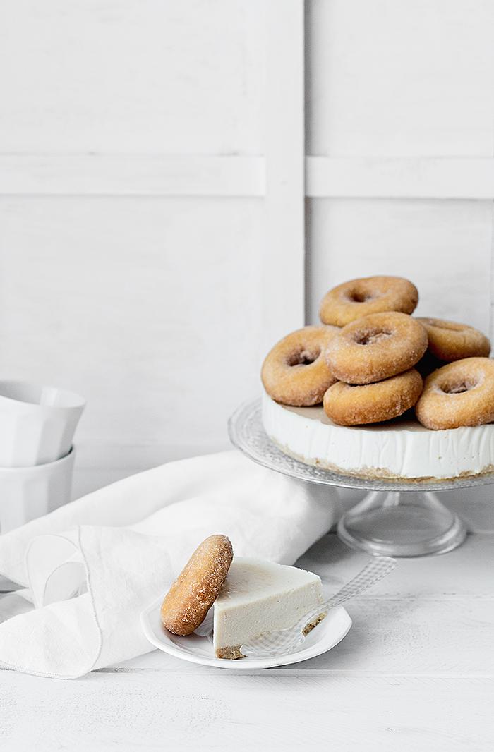 tarta donuts porción