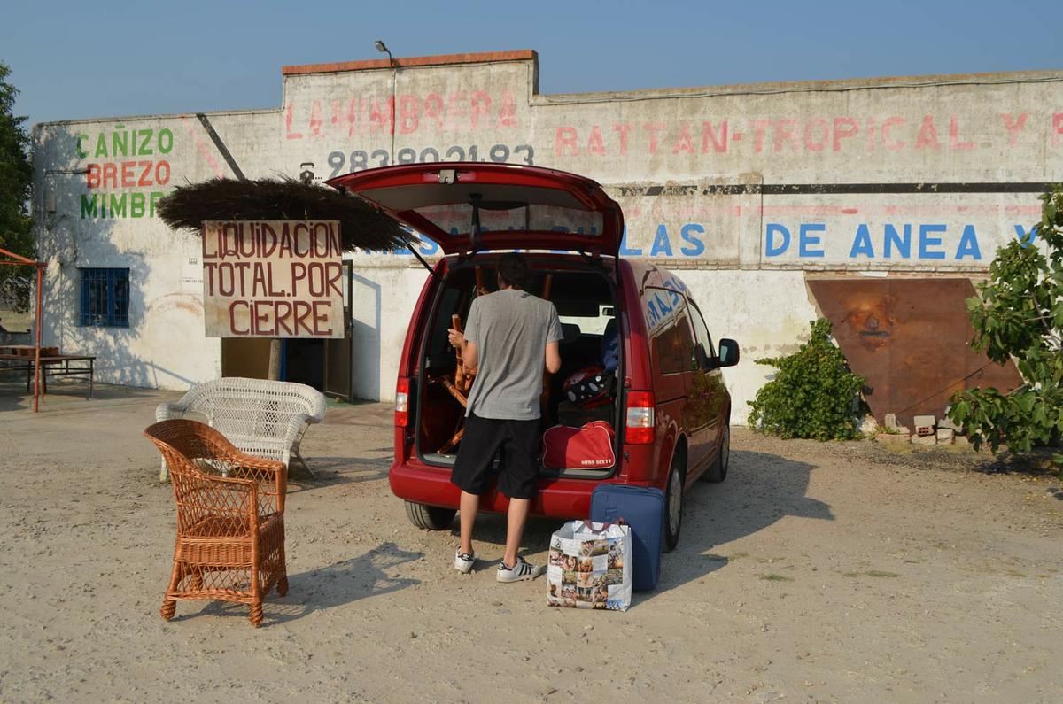 sillones de mimbre del último cestero
