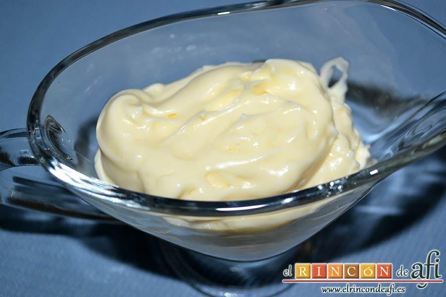 Mayonesa casera, sugerencia de presentación