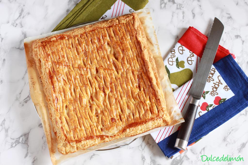 Hojaldre de pimientos con queso de cabra