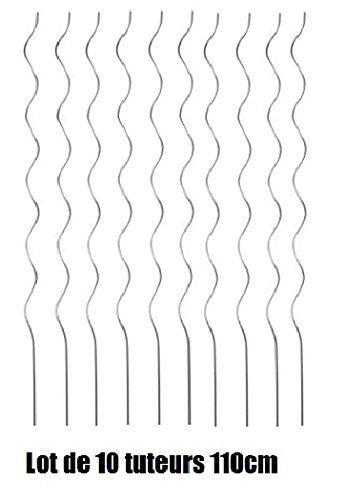 10x Tutor tomate espiral 110 cm, perfecto para la producción de plantas, tomates y otras hortilizas