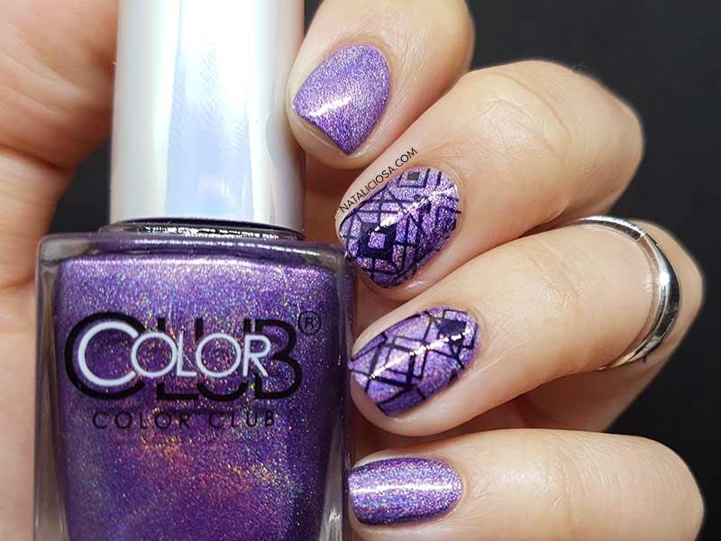 swatches color club halo hues eternal beauty 999 para unas cortas brillantes y holograficas