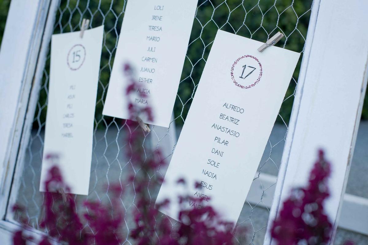 Seating plan - Protocolo de mesas. Decoración de bodas Alicante. Wedding Planner