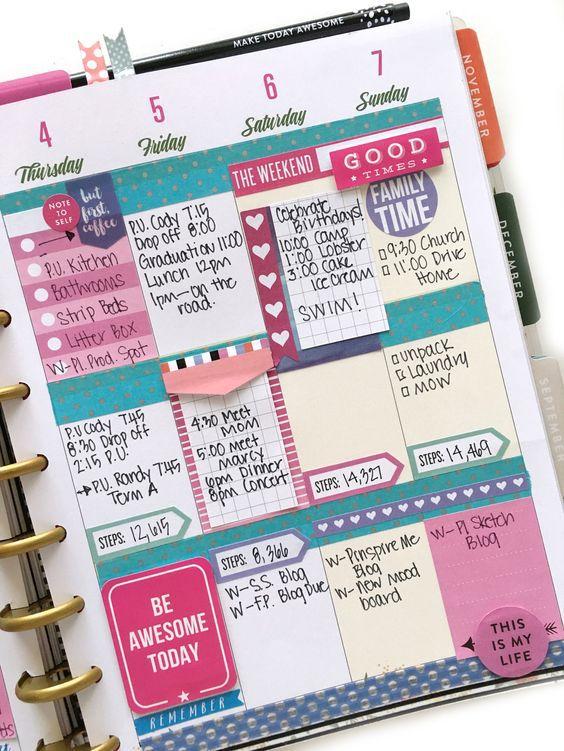 Cómo Organizar Tu Agenda, 40 Ideas Para Un Planner Perfecto | Decoración