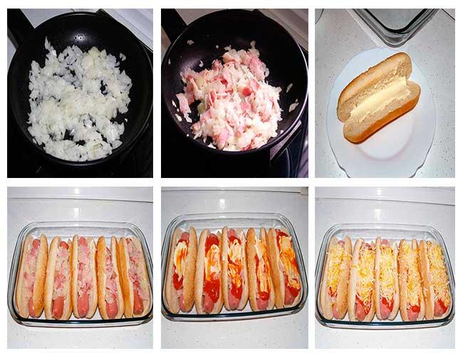 Perritos calientes (Hot Dogs) con queso
