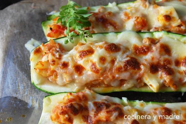Receta calabacines rellenos de atún