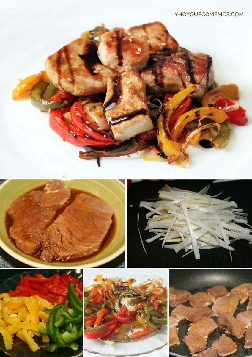 atun con pimientos receta