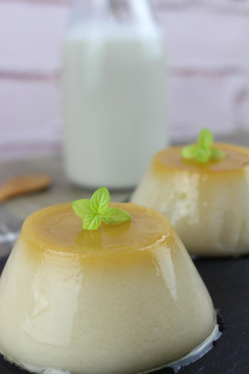 Panacota de horchata con caramelo sin lácteos