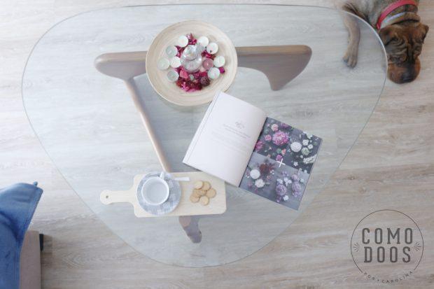 mesa de cristal topview