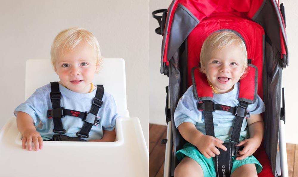 cinturon para silla de paseo y trona