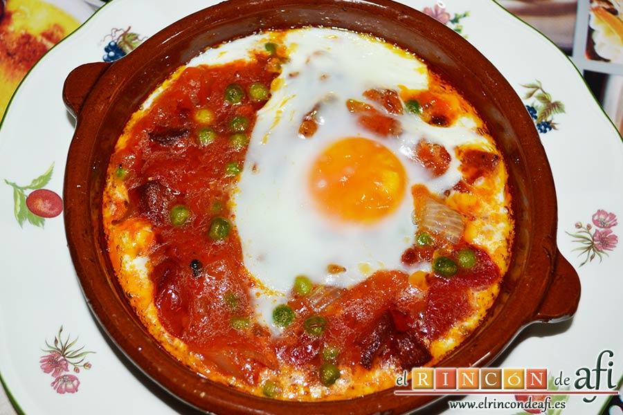 Huevos al plato, sugerencia de presentación