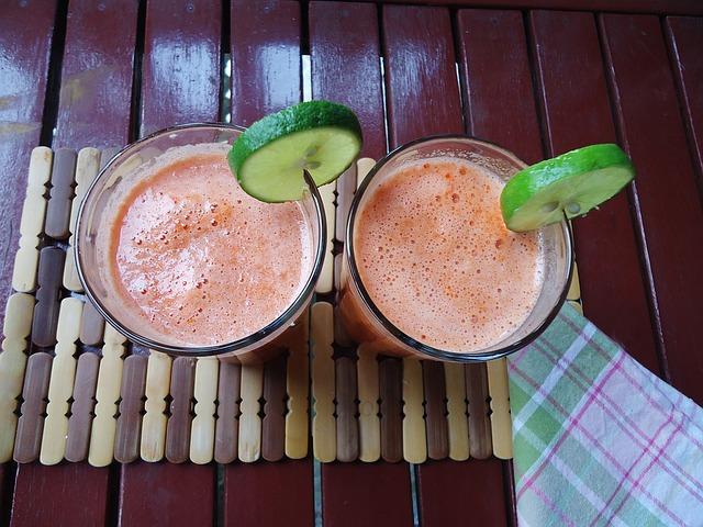 Zumo de zanahoria y pepino