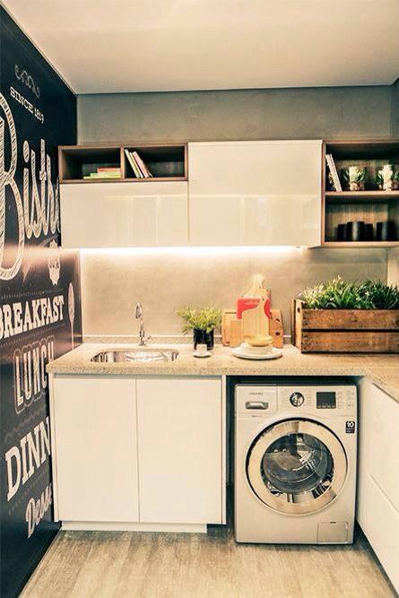 Diseño de una lavandería. Imagen referencial pinterest.