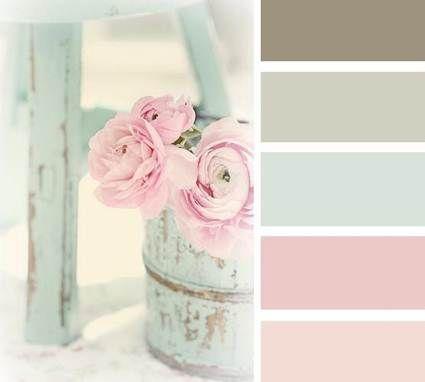 Colores básicos Shabby chic. Imagen referencial Pinterest