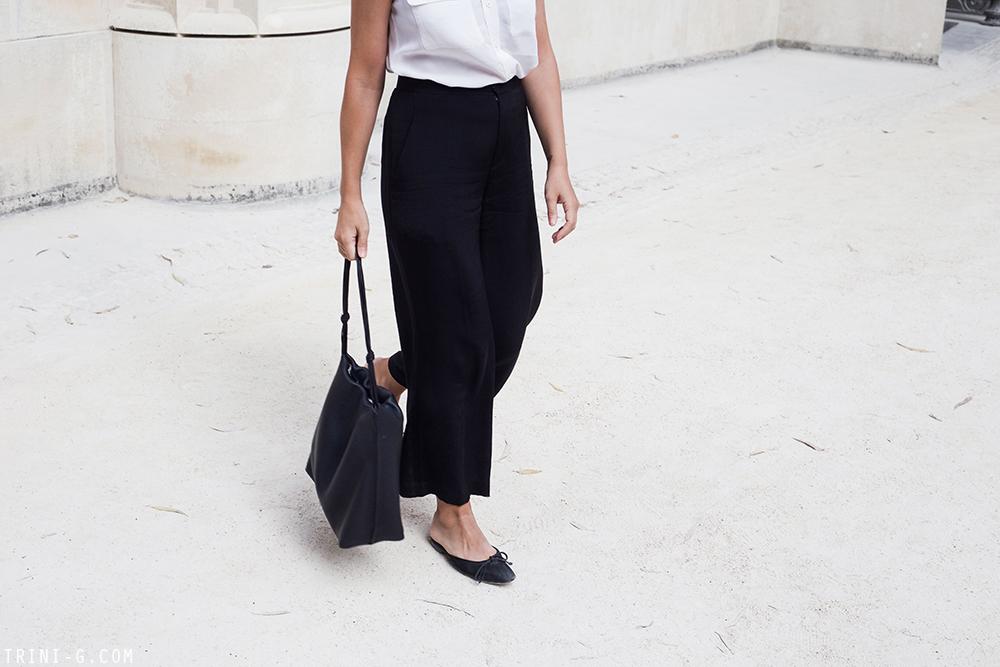 Trini | Equipment sleeveless shirt Theyskens Theory pants 