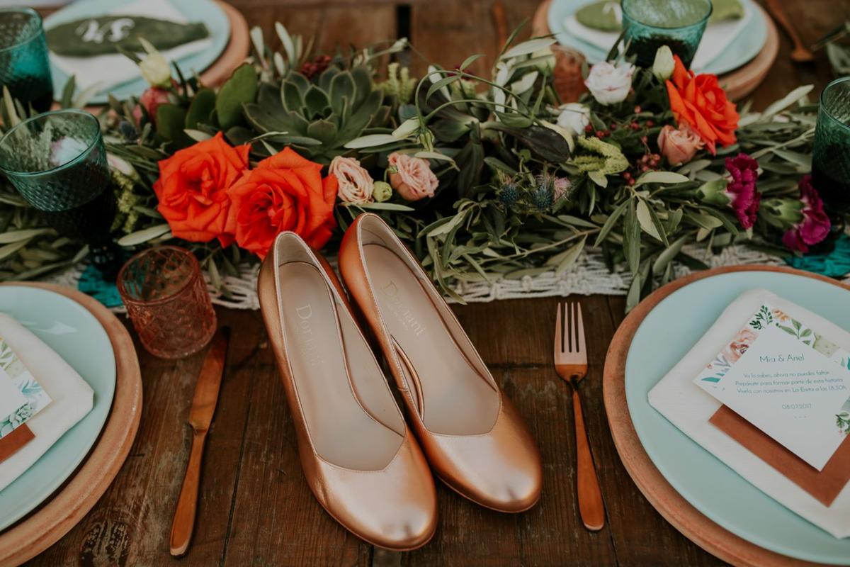 Zapatos de novia cobre. Wedding Planner en Alicante y Murcia, miadreamer.