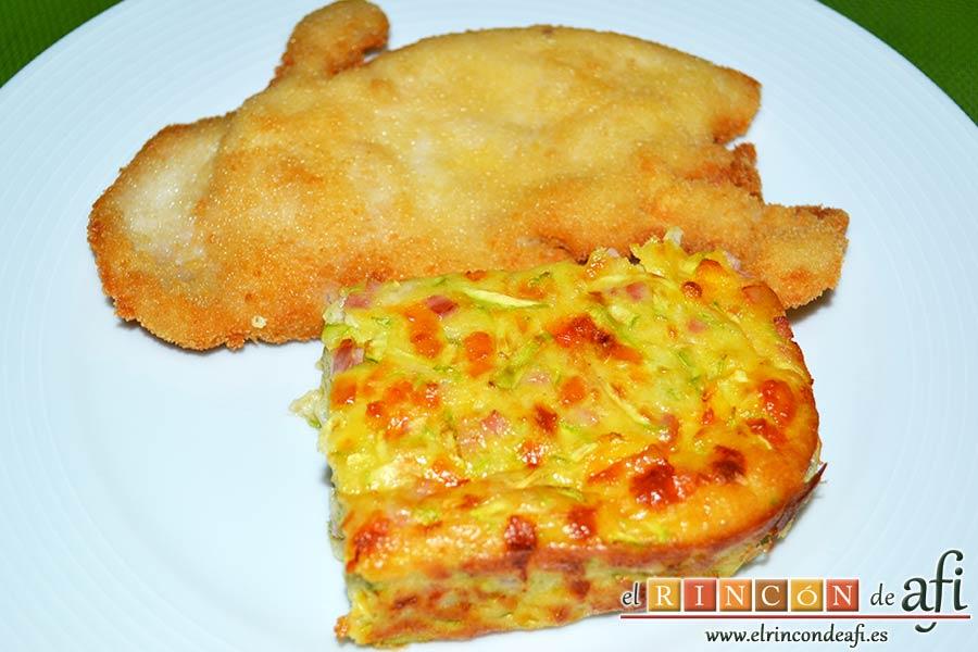 Pastel de calabacín, sugerencia de presentación