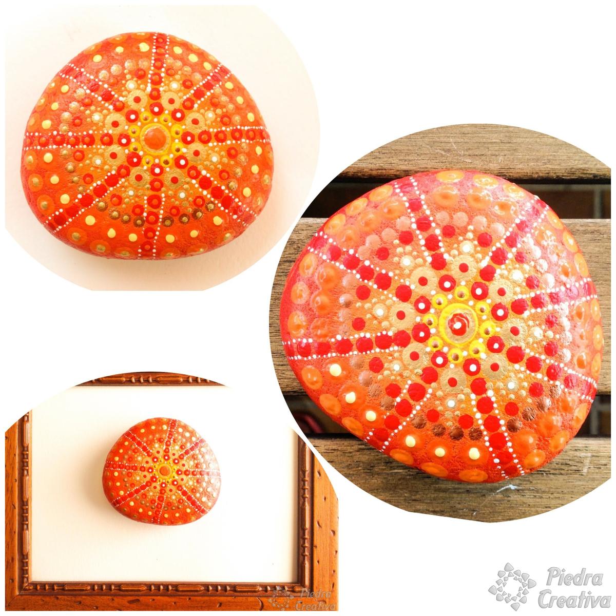 Mandalas en piedras pintadas de verano PiedraCreativa