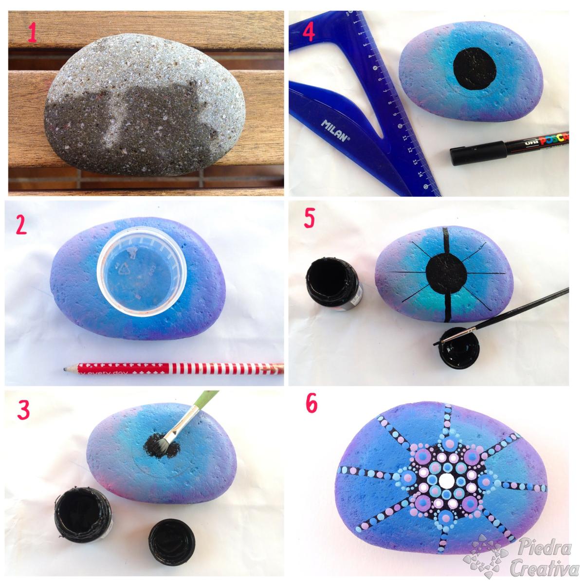 DIY Paso a paso mandala colores fríos