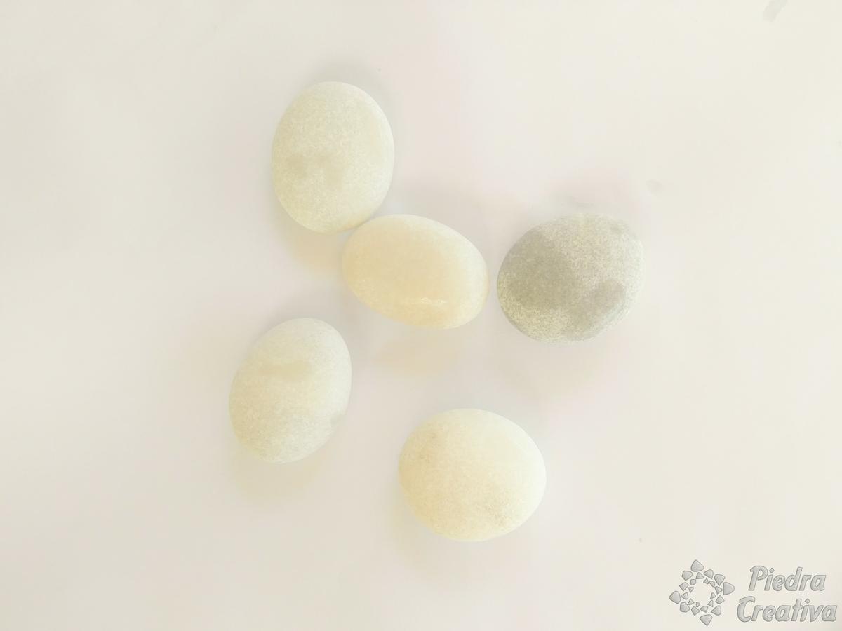 Piedras para pintar mariquitas