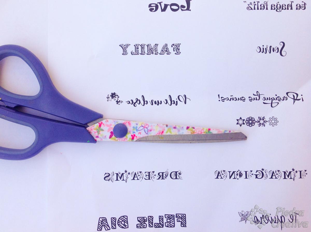 Fotocopia de palabras para transferir