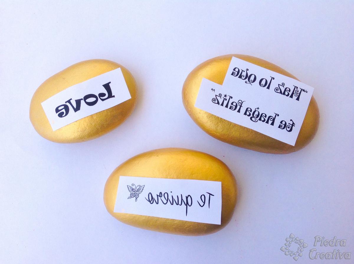 Foto tranfer en piedras pintadas 