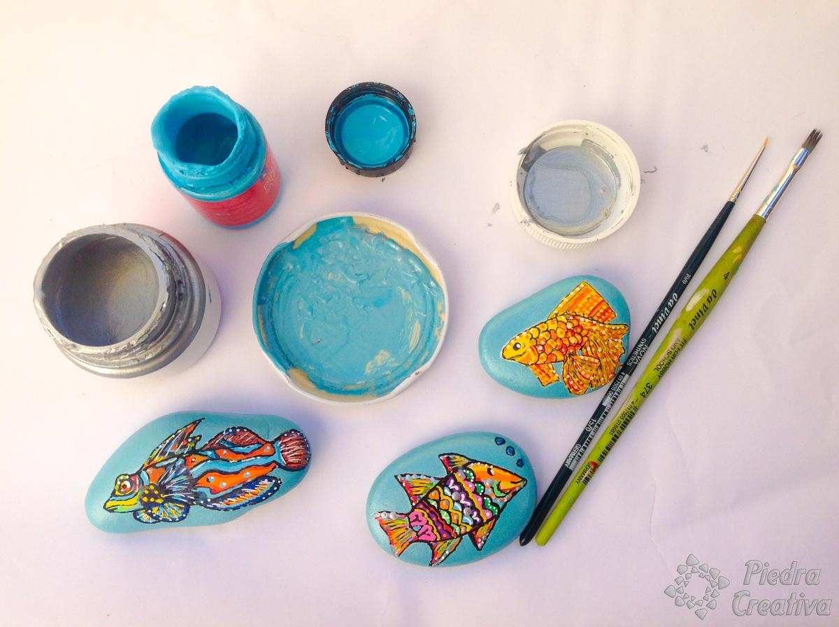 Pintura acrílica para pintar piedras