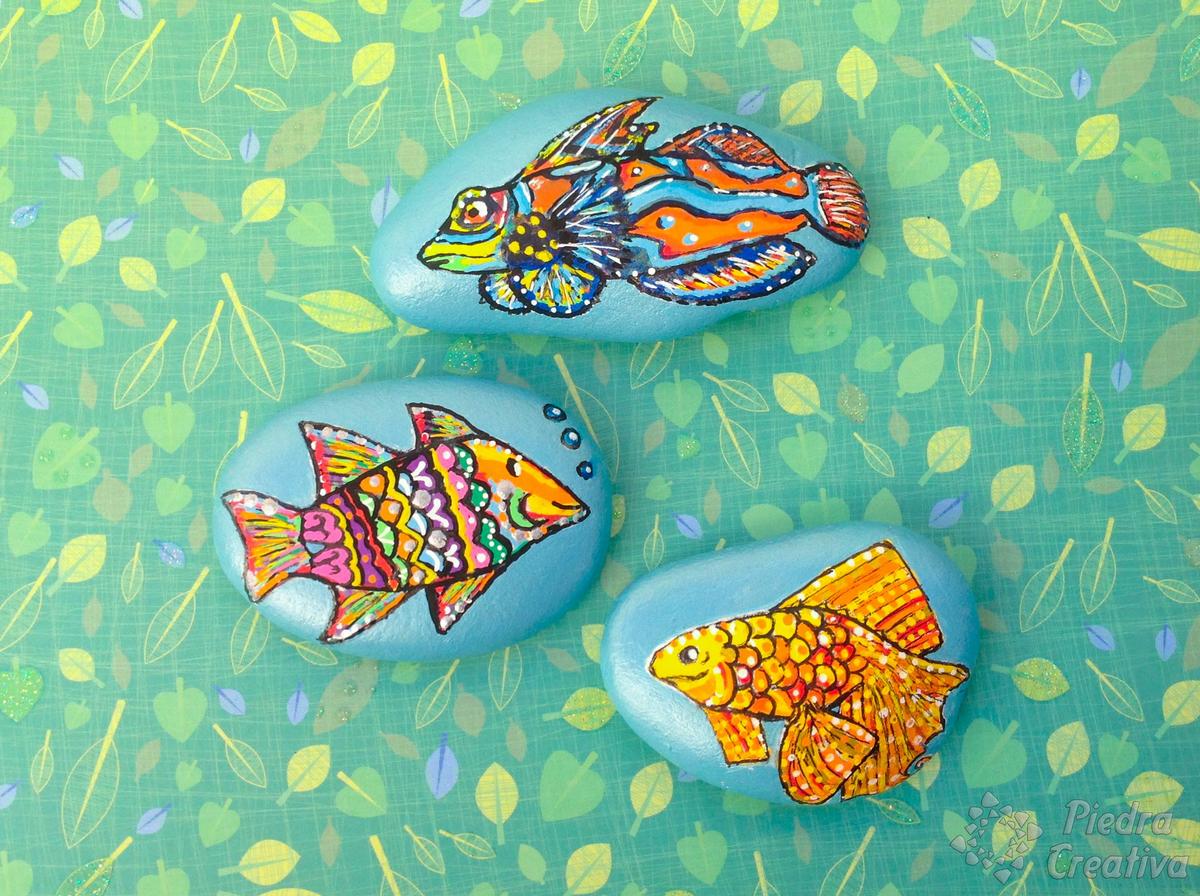 Diy peces barnizados en piedras