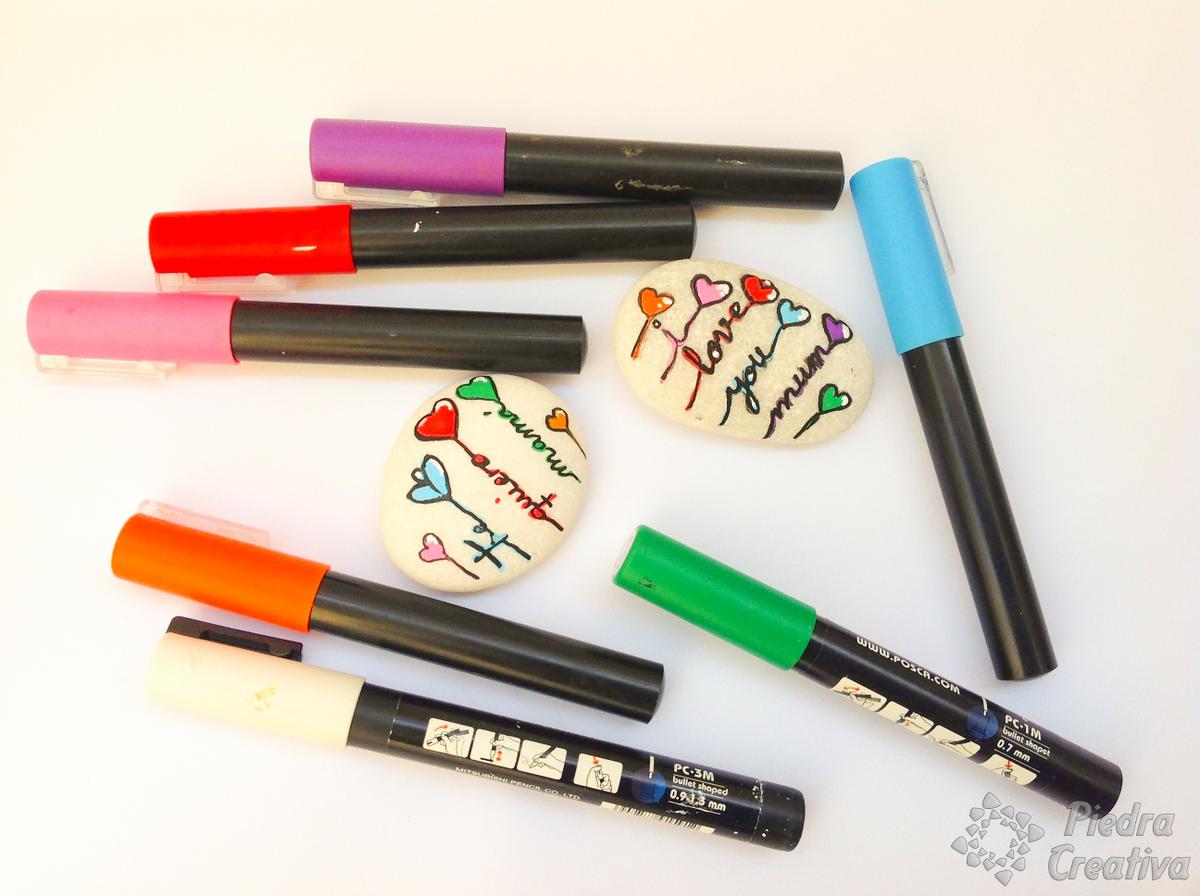 Frase en rotulador para piedras pintadas