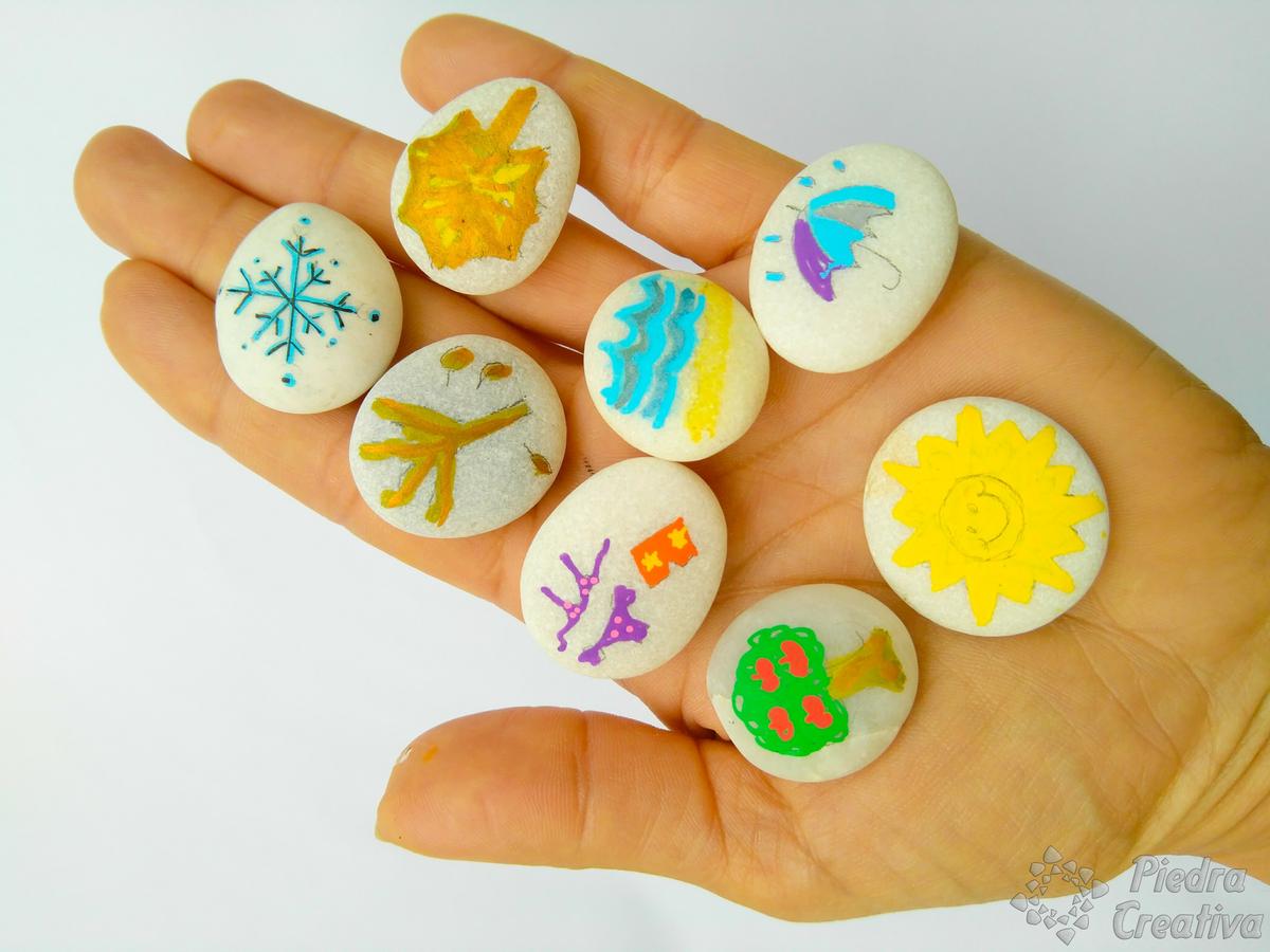 Piedras pintadas con rotuladores de PiedraCreativa