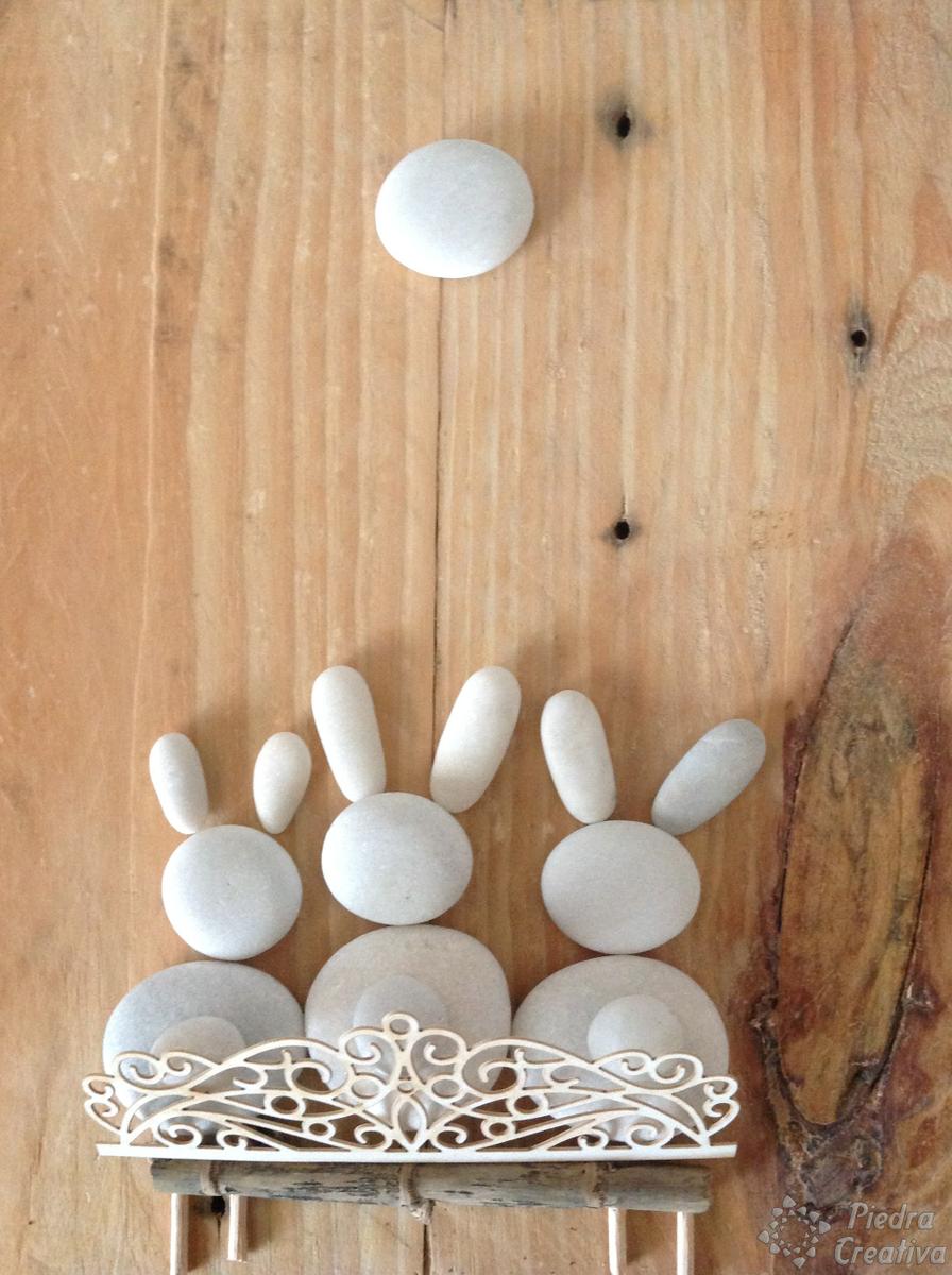 Manualidad con piedras y foto transfer toner