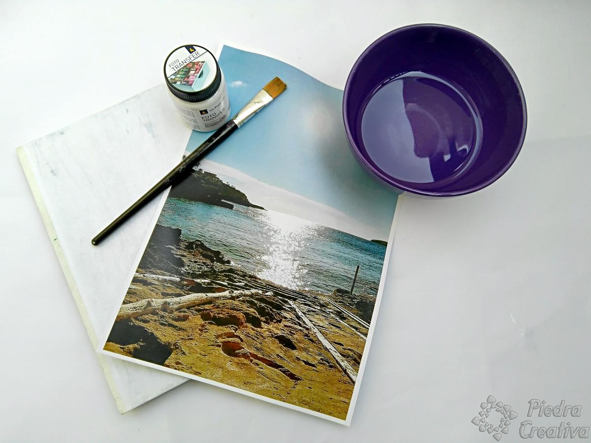 Foto transferida en madera