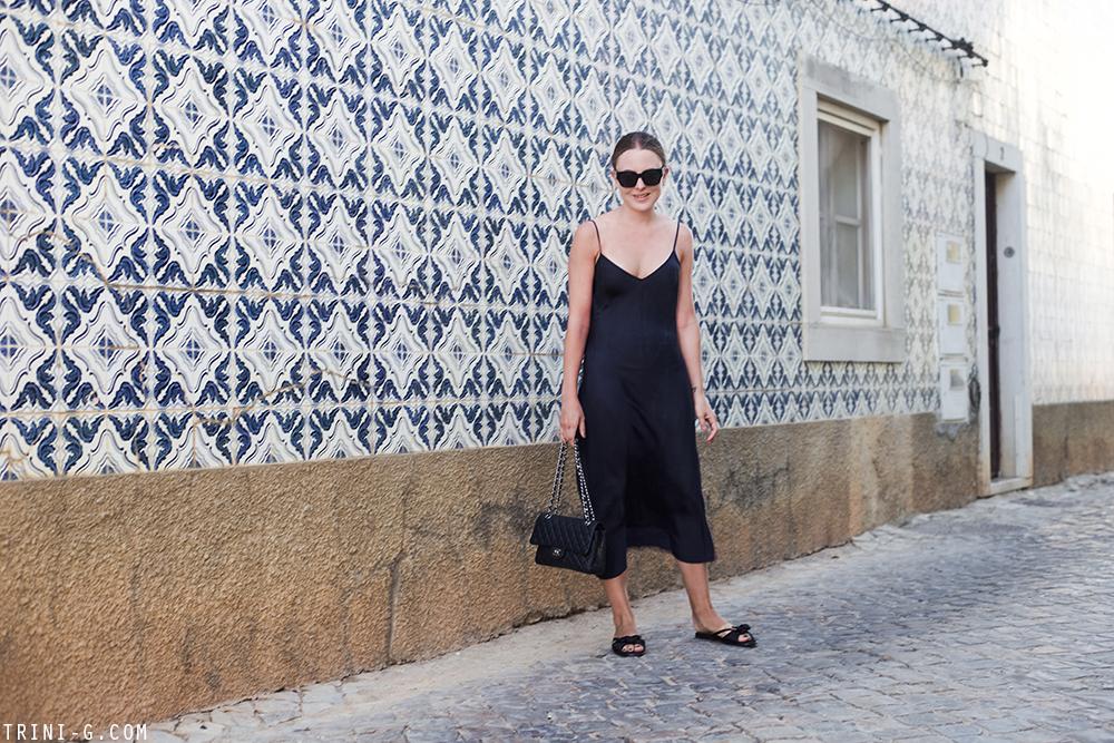 Trini | Organic by John Patrick slip dress The Row sandals