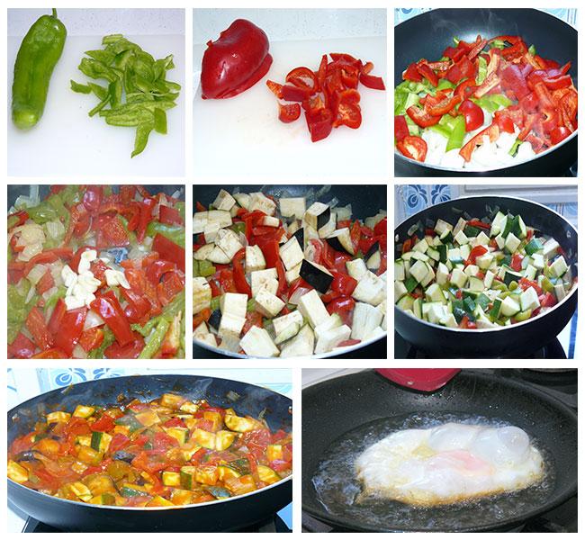 Pisto manchego con huevo