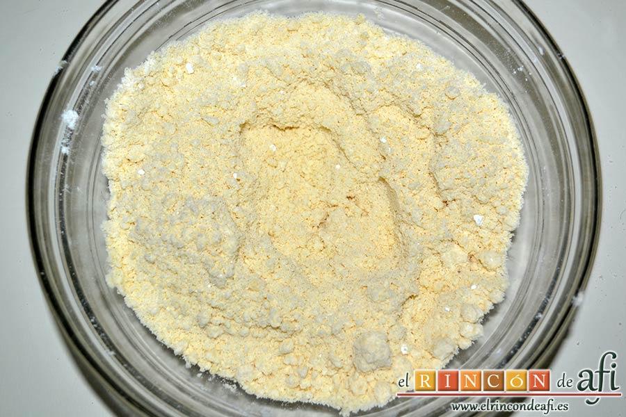 Scones escoceses, mezclar rápido con los dedos