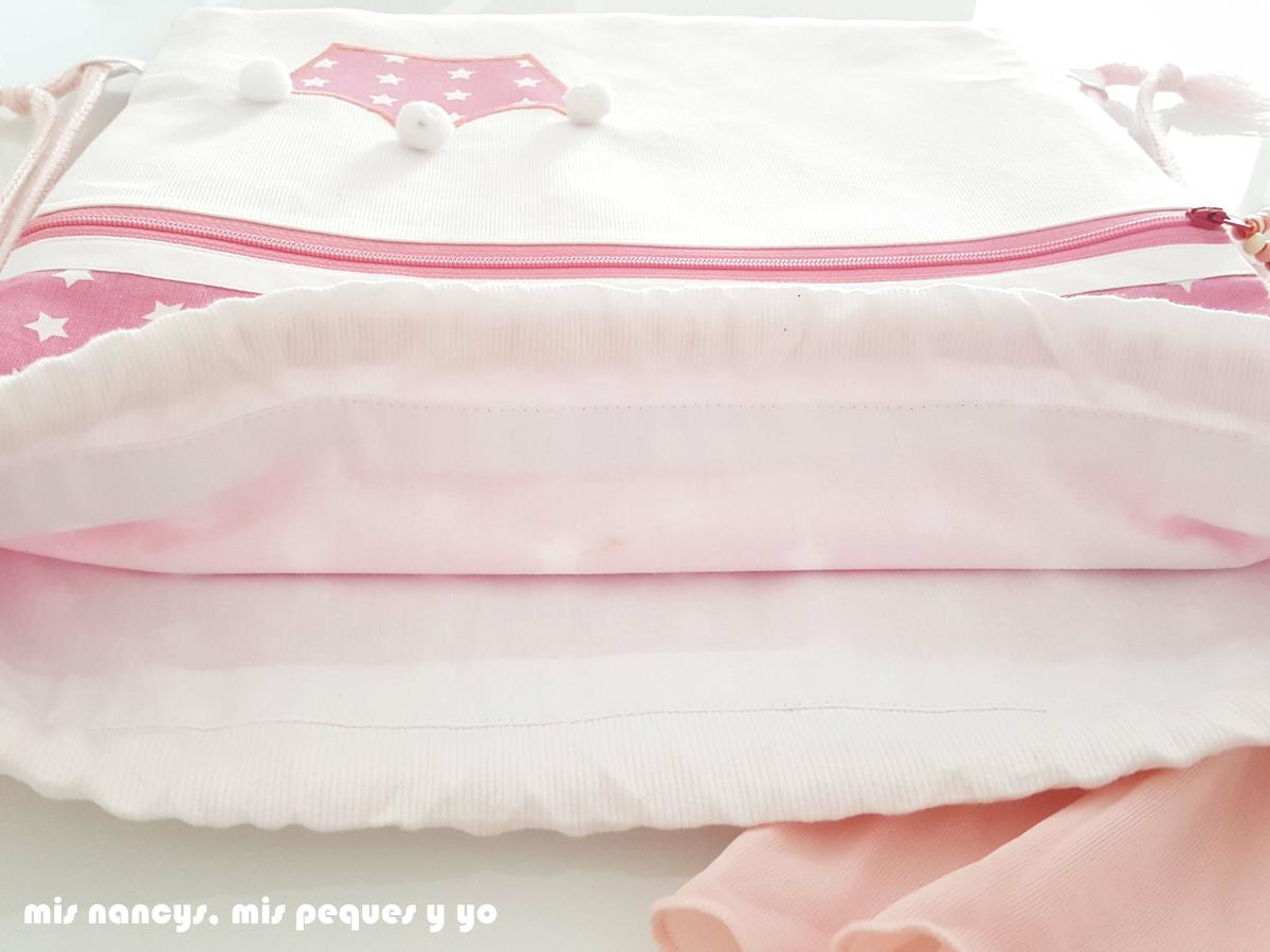 mis nancys, mis peques y yo, mochila pandilleando para ballet, detalle forro interior