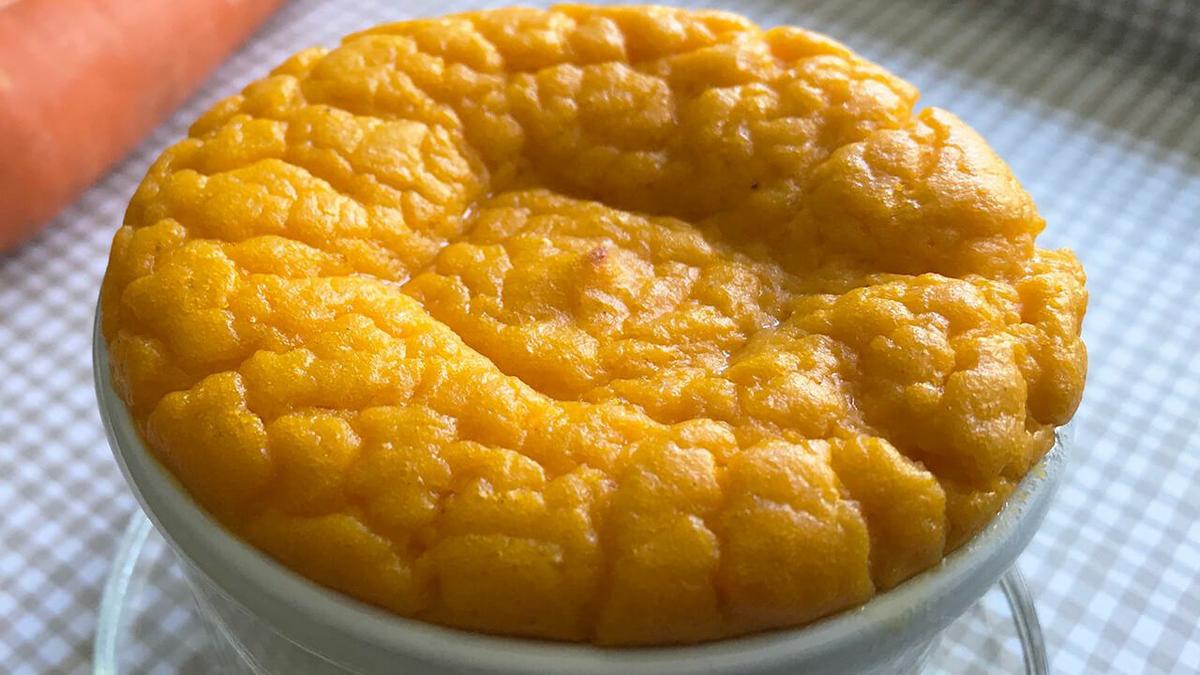 Suflé de zanahorias y queso