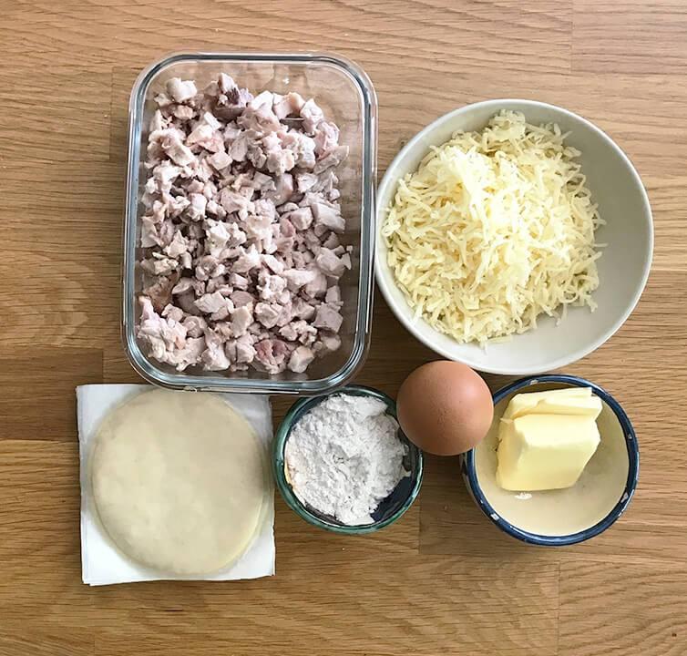 ingredientes para hacer empanadillas de pollo al horno