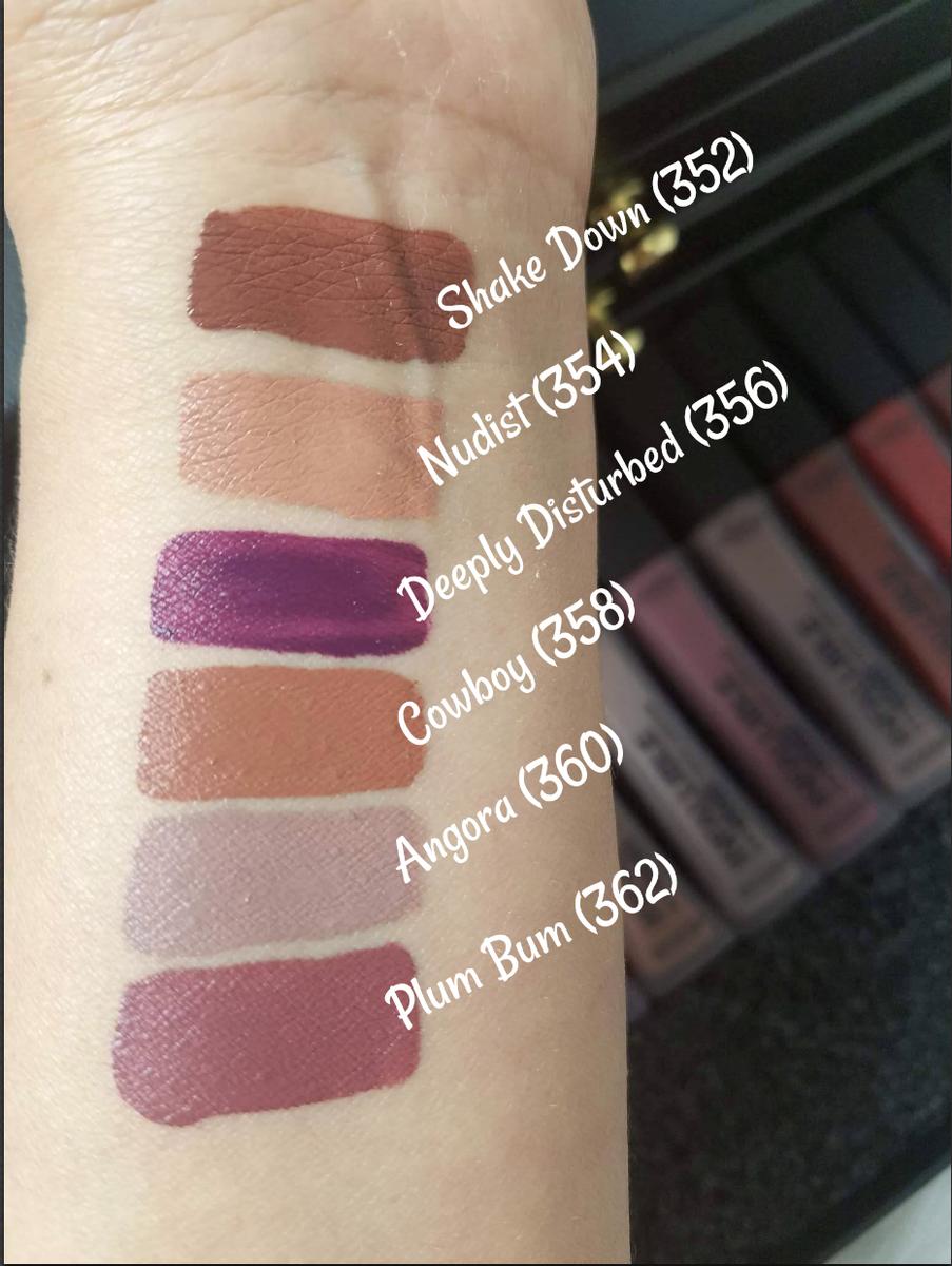 Infallible Pro-Matte Liquid Lipstick swatches fall collection blog review