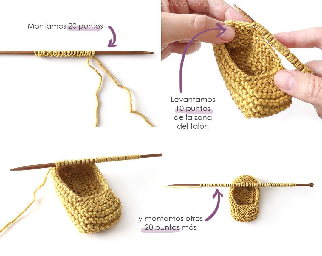 Patuquitos de punto a dos agujas - Patrón y tutorial DIY