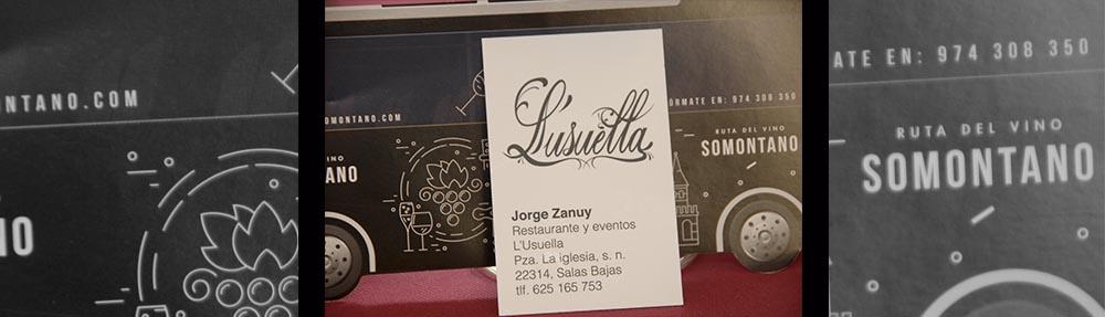 Restaurante L usuella del Chef Jorge Zanuy