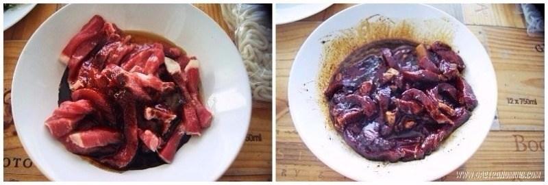 yaki udon de ternera