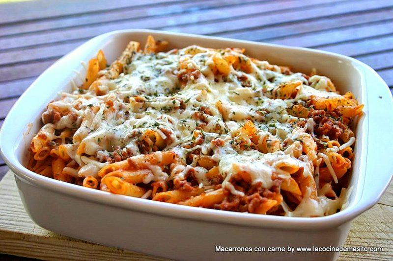 Macarrones con carne